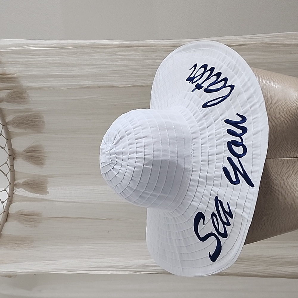 XL SEA YOU LATER BEACH TRENDY HAT/BIG BEACH HAT